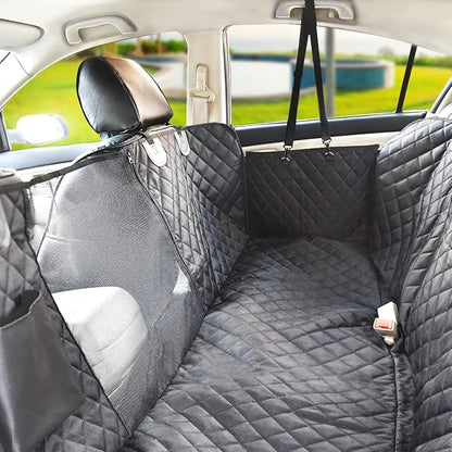Vailge X-Large Dog Car Hammock, 100% Waterproof with Mesh Window, Scratch Prevent Anti-Slip Car Seat Covers for Back Seat