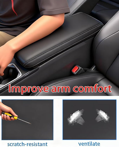 Center Console Cover for 2025 2026 Toyota Camry Armrest Cover 2025 2026 Camry (LE/SE/XLE/XSE) Armrest Pad 2025 2026 Camry Hybrid Accessories Center Console Cushion (Black line)
