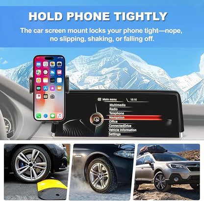 Car Phone Holder Fit for 2014-2018 BMW X5 / 2015-2019 BMW X6 Accessories Phone Mount 10.3-inch Screen Fixed Clip, Cell Phone Automobile Cradles Hands-Free 360 Degree Rotation Not Affect Air Vent