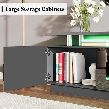 AMERLIFE 90" 2 Tier Fireplace TV Stand