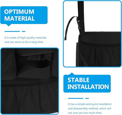 UPKOCH Car Backseat Organizer Storage Bag with Seat Back Separation Net, Oxford Cloth Multi-function Hanging Pocket for Travel, Automobile Seat Back Storage Organizer
