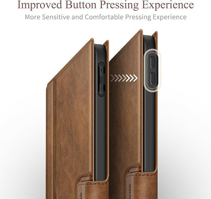 Antbox Case for iPad Air 11-inch M3 (2025) / M2 (2024), iPad Air 5th/4th Generation 10.9'' Vegan Leather with Pencil Holder Typing Angle Auto Sleep/Wake Muti-Stand