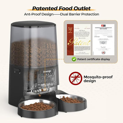 Automatic Cat Feeder with App Control, 5L Food Dispenser
