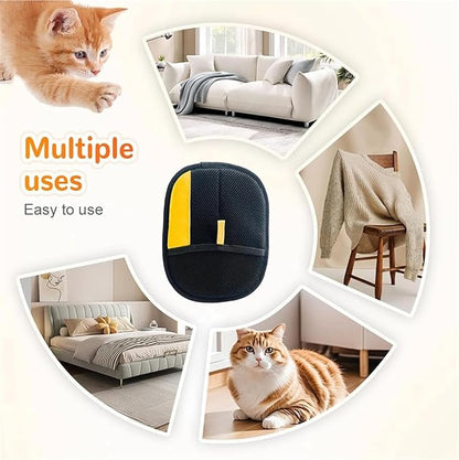 Lobuobi Pet Hair Removal Glove for Cats & Dogs, Electrostatic Gloves Pet Hair, Cat Grooming Gloves for Hairs Removal, for Couch, Clothes, Car, Carpet, Bed, Furniture (2Pcs)