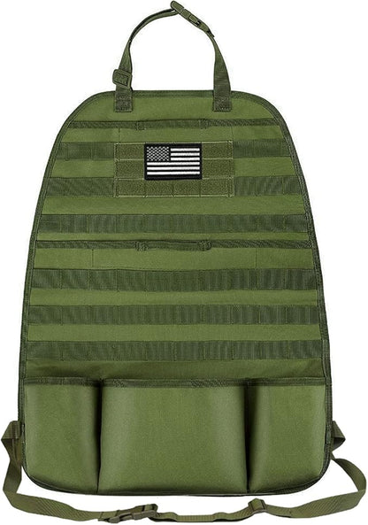 Upgrade 1000D Molle Seat Back Organizer with Pouches, Tactical Molle Vehicle Panel Car Seat Cover Protector Seat Back Organizers