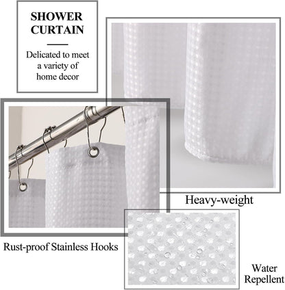 21 Pcs Bathroom Accessory Set with Waterproof Shower Curtain and Non Slip Mat,Resin Bath Set with Toothbrush Holder and Lotion Soap Dispenser,Bathroom Countertop Organizer Set for Home Apartment