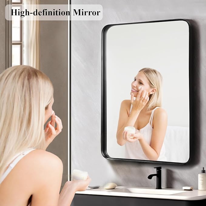 Fabuday Bathroom Mirror Over Sink 24x36 Black