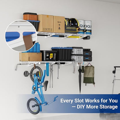 FLEXIMOUNTS 12-inch-by-72-inch Wall Shelf Garage Storage Rack Wall Mounted