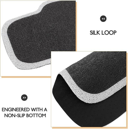 Universal 2pcs Car Floor Mats Rear Seat Non-Slip Sturdy Automotive Foot Mats with White Edge, Wear-Resistant Carpet Liners for SUV Truck Interior Protection