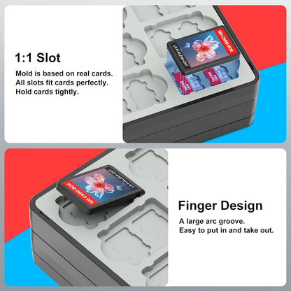 iPLYGAM Switch Game Case for Nintendo Switch 2/Switch/OLED/Lite with 120 Slots and 240 Memory Micro SD Card Storage, Portable Travel Switch Game Holder Organizer, Game Card Protective Festival Gift