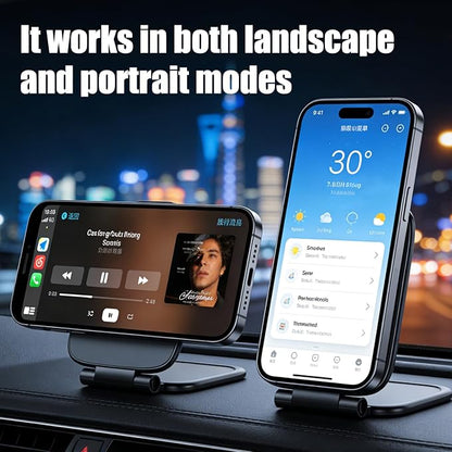 Ultra-Thin Foldable Magnetic Car Phone Mount,Ultrathin Adjustable Magnetic Phone Holder,New Portable Dual Sided Magnetic Phone Holder for Car,Fit for All Phone,Laptop,Gym
