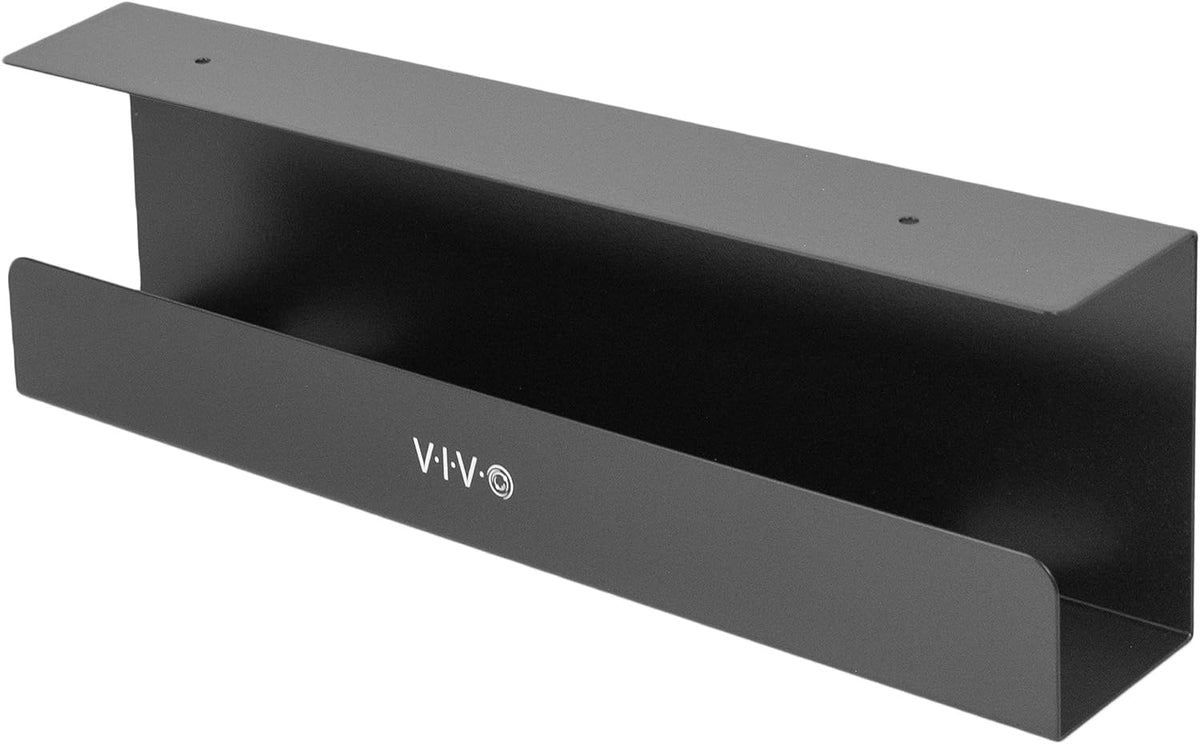 VIVO Under Desk 17 inch Cable Management Tray, Power Strip Holder, Cord Organizer, Wire Tamer for Office and Home, Black, DESK-AC06-1C