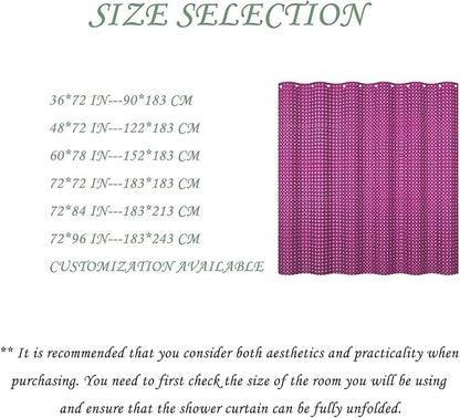 ggaimwf 72x72 Inch Solid Color Shower Curtain for Bathroom Waffle Bath Water Resistant Fabric Curtains Purple Modern Thick Shower Stall Curtain with Metal Hooks