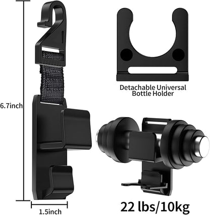 KOOPAO Car Seat Headrest Hook, 4 Pack Universal Car Storage Headrest Hanger Holder Hooks, Vehicle Strong and Durable Backseat Hanger for Handbag Purse Coat and Grocery Bag
