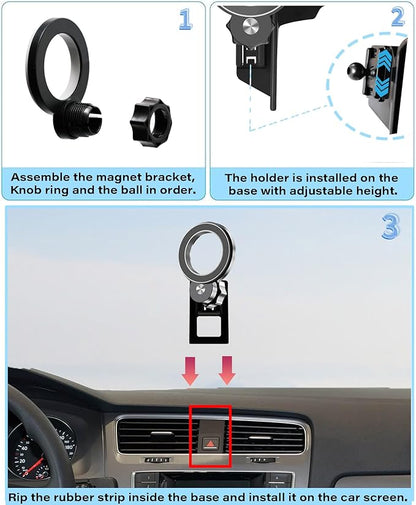 Car Phone Holder for VW Golf GTI 2015-2021 / Golf R 2015-2019 MK7 MK7.5 Accessories Compatible with MagSafe Hands-Free 360° Rotation Adjustable Cell Phone Mount Does Not Affect Air Vent