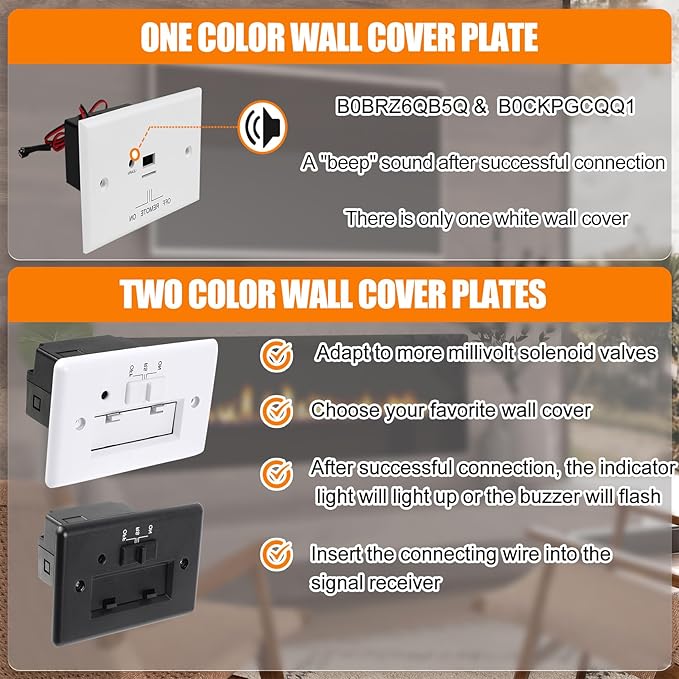 Primary Fireplace Remote Control.for Standard Millivolt Gas Valves.Fit