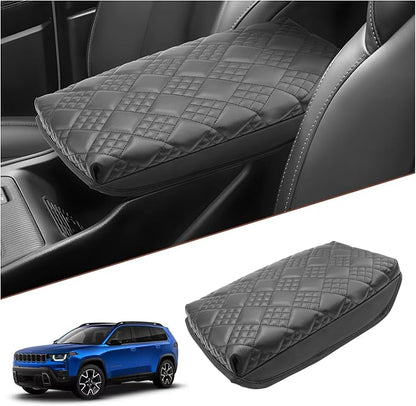 SKTU for 2026 Jeep Cherokee Armrest Cover for 2026+ Cherokee (Base/Laredo/Limited/Overland) Center Console Cover Jeep Cherokee 2026 Accessories Console Cushion Pad 2026 Cherokee Seat Box Pad-Thickened