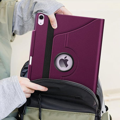 Fintie Rotating Case for iPad Air 13-inch (M3) 2025, (M2) 2024-360 Degree Swiveling Protective Stand Cover with Pencil Holder, Auto Wake/Sleep, Purple