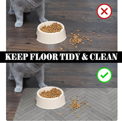 Dog Food Mats for Floors Absorbent, Pet Cat Food Mat - Quick Dry Dog Bowl Mats for Food and Water, Eco-Friendly Boho Pet Supplies
