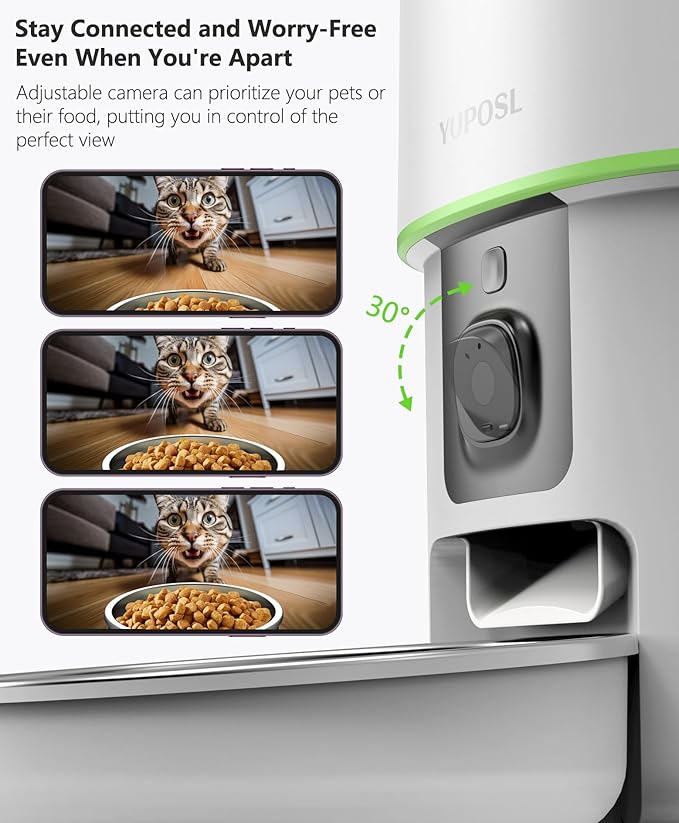 Automatic Cat Feeder with Camera - 5G WiFi Auto Cat Food Dispenser