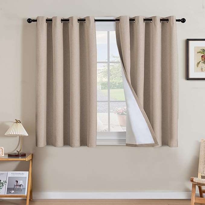 H.VERSAILTEX Linen Curtains 100% Blackout Curtains