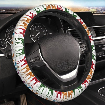 Camel Art Pattern Car Steering Wheel Cover, 15 Inch Steering Wheel Cover Stylish Decor for Most Cars