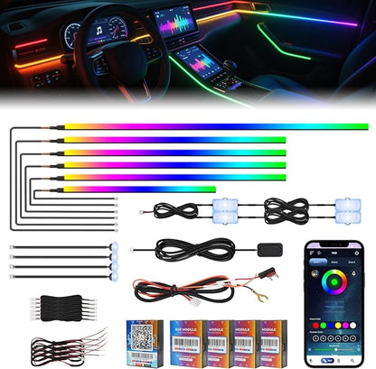 2026 Upgraded Dreamcolor Acrylic Interior Car LED Strip Light
