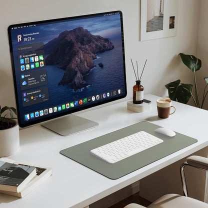 Jotsome Leather Desk Pad Mat, Non-Slip Desk Blotter Pad - Desk Protector for Office, Home, Lap Desk, Laptop, and Desktop, Gift for The Holidays or Christmas (Sage, 17" x 12")