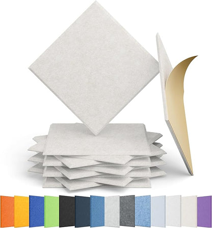 Amantech 12 Pack Acoustic Panels Self Adhesive Sound Proof Foam, High Density