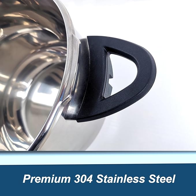 XINFU Heavy Duty 304 Stainless Steel Pressure Cooker 6.3 Quart, Serves 4-6