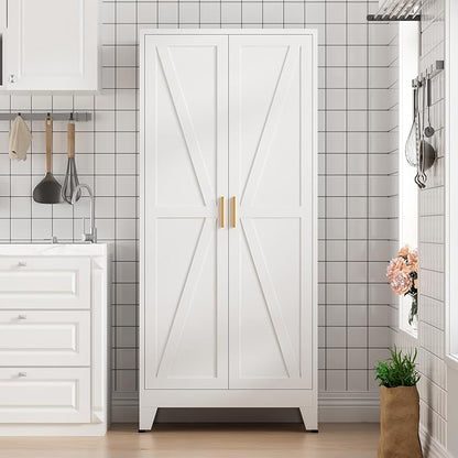 COFaR 5 Tier Metal Farmhouse Storage Cabinet