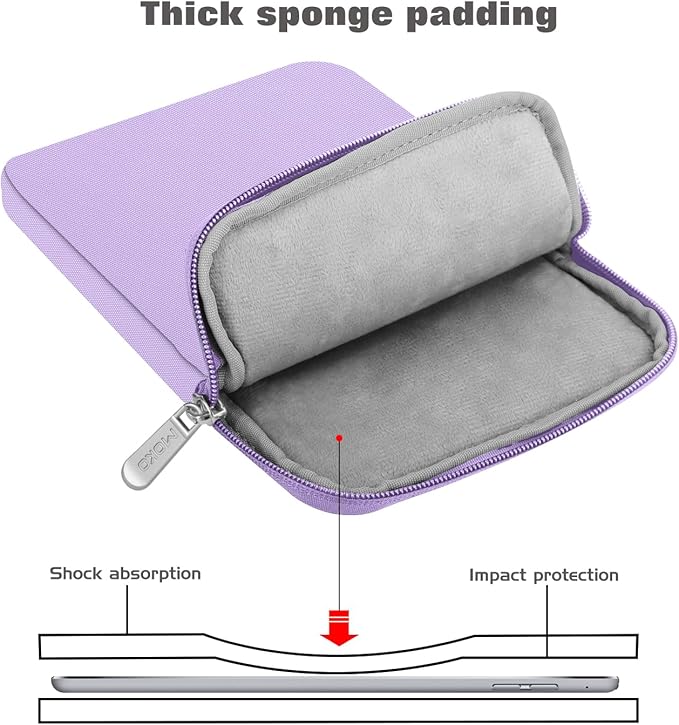 MoKo 9-11 Inch Tablet Sleeve Bag Carrying Case Fits New 11 inch iPad Air M3, iPad A16 2025, iPadPro 11 M4, Air 5/4/3, iPad10/9/8th Gen, Tab S8/S9 11", Lilac