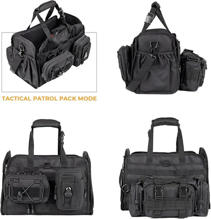 Universal Tactical Car Seat Back Organizer Patrol Bag Tactical Molle Vehicle Organizers with 5 Detachable Molle Pouches Multi-function Designed