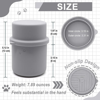 Original Canned Dog Food Storage Container | Silicone Can Cover Pet Food Sealer | BPA Free, Airtight, Dishwasher & Freezer Safe (Grey)