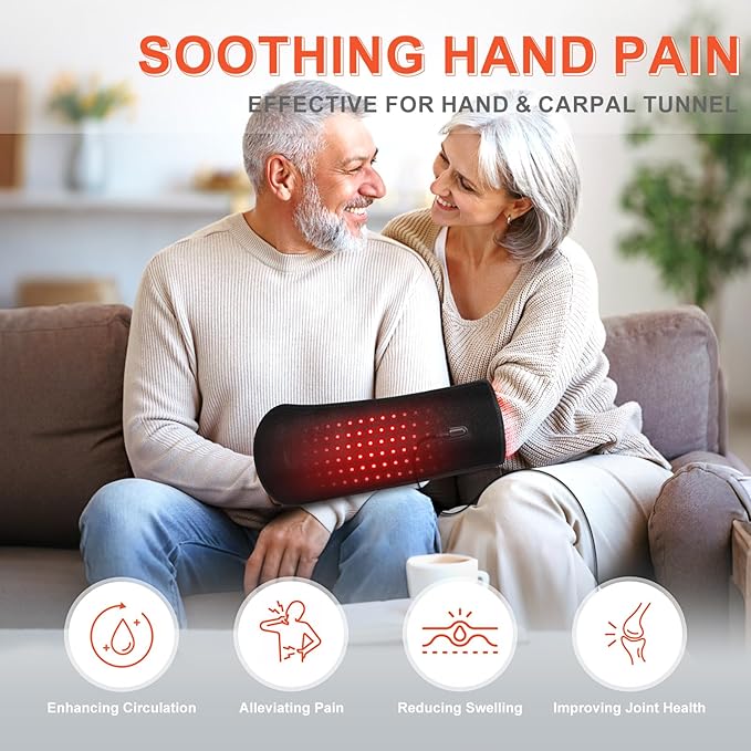 Red Light Therapy for Hands & Wrist, 2026 Upgrade 4 Therapy Modes, 5-Level