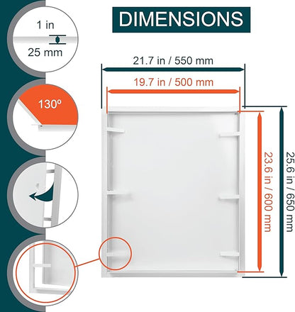 20" x 24" White Metal Access Panel. Service Shaft Door Panel. Plumbing