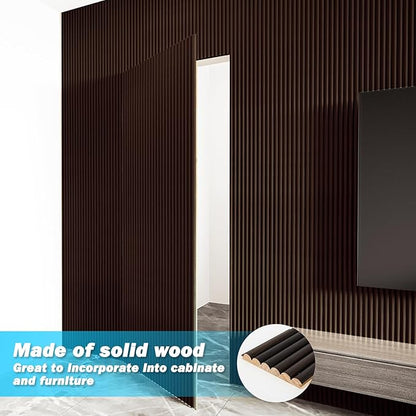 Art3d Fluted Wood Panel for Wall and Ceiling, Beaded Accent molding for Home