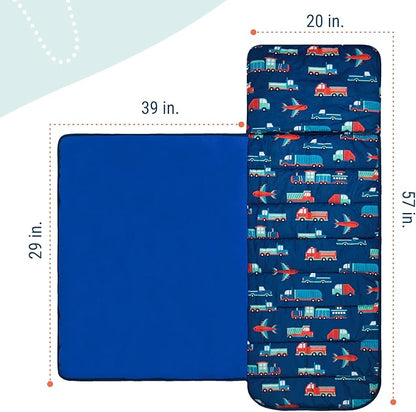 Wildkin Kids Plush Nap Mat – Soft, Cozy, Convenient for Daycare & Preschool