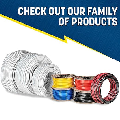 GS Power 200 Ft Duplex Marine Wire, 18 Gauge Wire, Oxygen-Free Tinned Copper 18