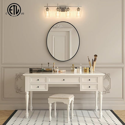 VONLUCE Bathroom Vanity Light, 4 Light Bathroom Light Fixture Over Mirror