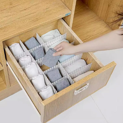 Adjustable Drawer Organizer Dividers Sock,Drawer Storage Partition Board, Sock Compartment Box, Free Combination Plastic Partition Board, Underwear Compartment Partition, White 20 PCS