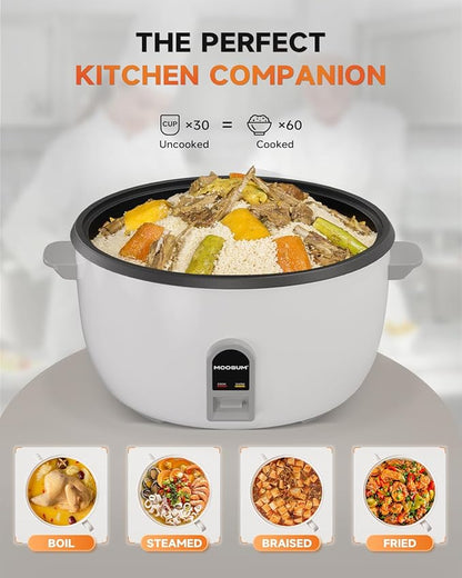 Commercial Rice Cooker, Large Capacity 30-Cup, 60-Cup