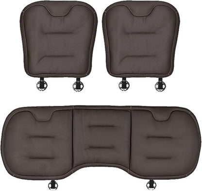 Car Seat Cushion for Porsche Macan 2015-2025-pr, Breathable Non-Slip Driver Seat Pad Ergonomic Memory Foam for Long Driving Car Office,B/3Pcs-Coffee