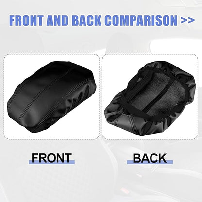 X AUTOHAUX Car Center Console Armrest Cover for Cadillac XTS 2013-2019 Faux Leather Interior Arm Rest Cover Elbow Cushion Pad Black