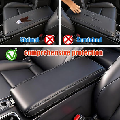Center Console Cover for 2025 2026 Toyota Camry Armrest Cover 2025 2026 Camry (LE/SE/XLE/XSE) Armrest Pad 2025 2026 Camry Hybrid Accessories Center Console Cushion (Black line)