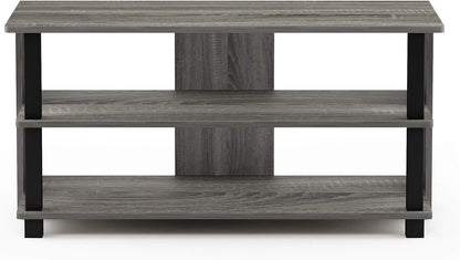 Furinno Turn-N-Tube Shoe Rack, 3-Tier Shoe Organizer, Shoe Storage with Compact Open Shelves, 15.5 x 31.5 x 15.7, for Closet Entryway, Office, Garage, French Oak/Black