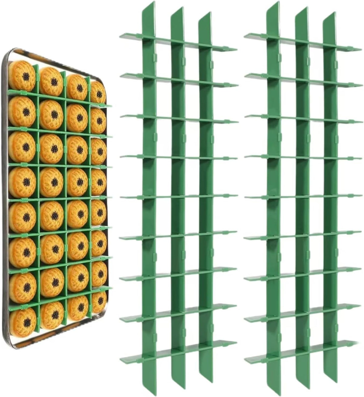 2 Sets Freeze Dryer Tray Dividers Medium, Freeze Dryer Accessories for Harvest Right, Non-Stick Dividers for Fruits, Vegetables, Meals(Green)