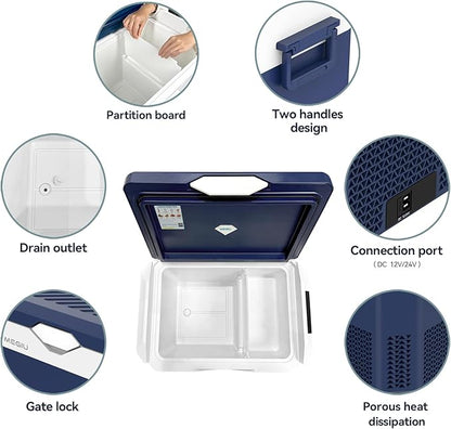 Car Refrigerator Portable 12V Fridge 32 Quart 12 Volt Freezer Compressor Cooler