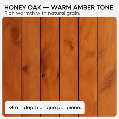Homeforia 18 inch Floating Shelf Oak, High End Solid Real Wood 18inch Long Floating Shelves for Wall Mounted, Honey Oak Wooden 18in Floating Shelves, Heavy Duty Bracket, 18 X 6.5 X 1.75 inch, Set of 4