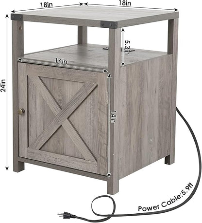 HOSEOKA Farmhouse Nightstand